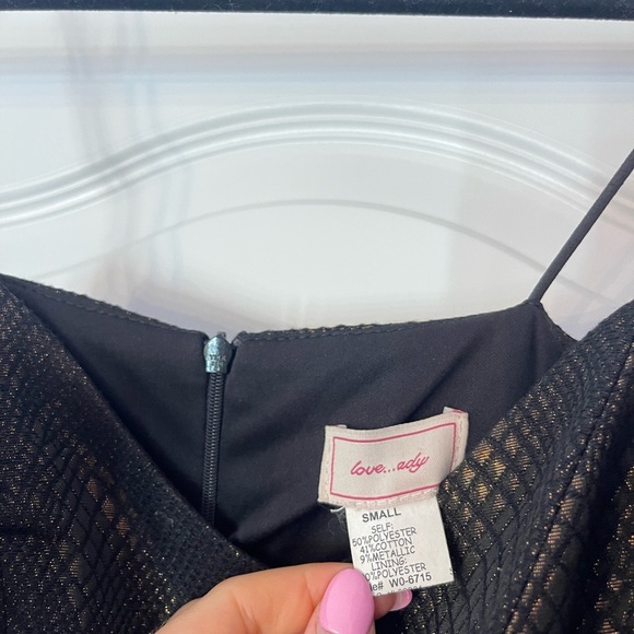 Love Ady Black Metallic Detail Dress - Picture 4 of 5